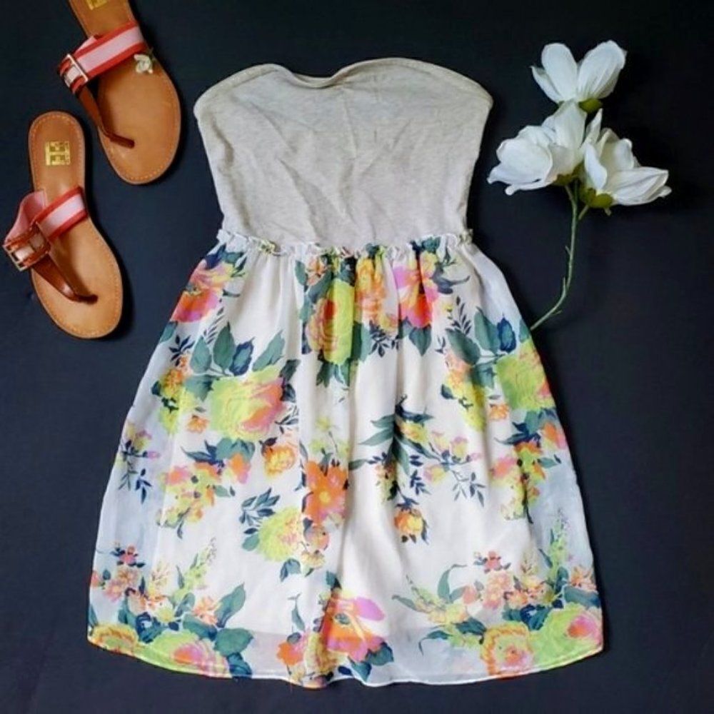 Kimchi Blue Strapless Floral Dress - Picture 2 of 10